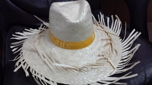 Chapeau effiloché en paille - fabrication Espagne personnalisable