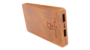 Powerbank en bois d'érable - chargeur nomade 5000 mAh personnalisable