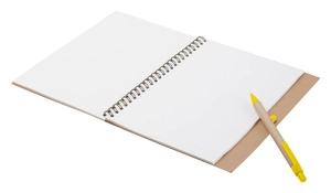 Carnet de notes à spirales en papier recyclé avec son stylo personnalisable