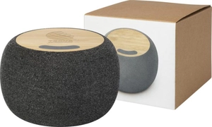 Haut-parleur Bluetooth® et tapis de charge sans fil Ecofiber en bamboo/RPET personnalisable