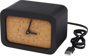 Horloge de bureau en calcaire avec chargeur sans fil 10W (induction) personnalisable