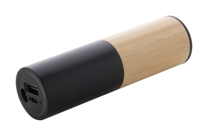 Power bank en aluminium recyclé et bambou personnalisable