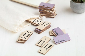 Jeu de dominos en bois - made in Europe personnalisable