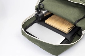Sac à dos en toile recyclée - emplacement PC personnalisable