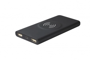 Chargeur à induction et powerbank slim avec logo lumineux personnalisable