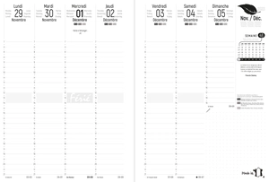 Semainier de bureau 2025  en papier recyclé personnalisable