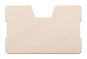 Porte cartes en bois avec élastique personnalisable