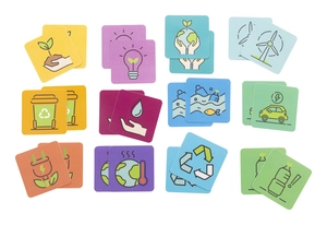 Jeu de mémory en papier avec motifs thématiques - fabrication europe personnalisable
