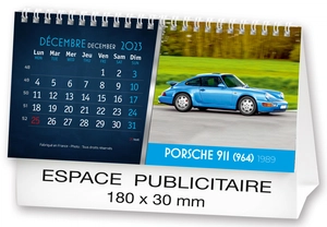 Calendrier chevalet 2025  AUTOS DE LEGENDE 21 x 15 cm - 13 feuillets personnalisable