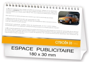 Calendrier chevalet 2025  AUTOS DE LEGENDE 21 x 15 cm - 13 feuillets personnalisable