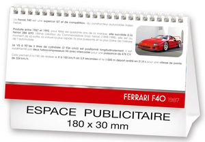 Calendrier chevalet 2025  AUTOS DE LEGENDE 21 x 15 cm - 13 feuillets personnalisable