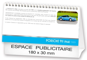 Calendrier chevalet 2025  AUTOS DE LEGENDE 21 x 15 cm - 13 feuillets personnalisable