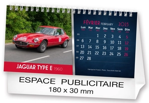 Calendrier chevalet 2025  AUTOS DE LEGENDE 21 x 15 cm - 13 feuillets personnalisable