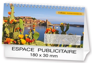 Calendrier chevalet 2025  PAYSAGES DE FRANCE 21 x 15 cm - 13 feuillets personnalisable