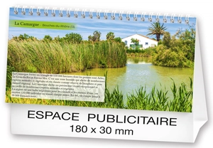 Calendrier chevalet 2025  PAYSAGES DE FRANCE 21 x 15 cm - 13 feuillets personnalisable