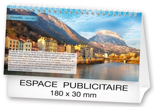 Calendrier chevalet 2025  PAYSAGES DE FRANCE 21 x 15 cm - 13 feuillets personnalisable