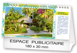 Calendrier chevalet 2025  PLAGES DE REVE 21 x 15 cm - 13 feuillets personnalisable