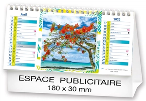 Calendrier chevalet 2025  PLAGES DE REVE 21 x 15 cm - 13 feuillets personnalisable