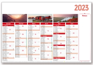 Calendrier Publicitaire Grand Format Recto Verso - Vertical personnalisable