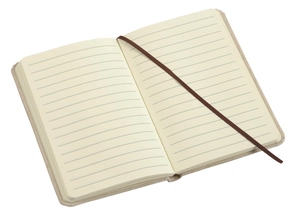 Bloc notes A6 WRITER, carnet beige et marron personnalisable