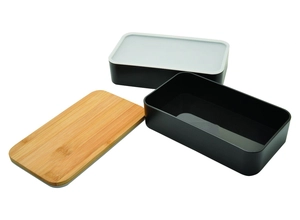 Bento NAGANO bambou 1300 ml - lunchbox 2 compartiments personnalisable