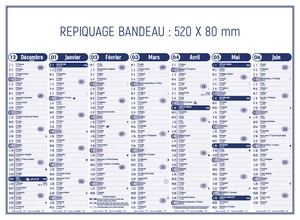 Calendrier bancaire 2025  PREMIUM 55 x 40 cm - 7 mois par face personnalisable