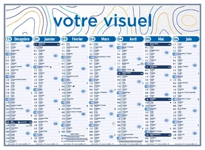 Calendrier bancaire 2025  STANDARD 27 x 21 cm - 7 mois par face personnalisable