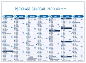 Calendrier bancaire 2025  STANDARD 27 x 21 cm - 7 mois par face personnalisable