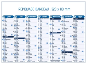 Calendrier bancaire 2025  STANDARD 27 x 21 cm - 7 mois par face personnalisable