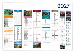 Calendrier Publicitaire Demi Format Recto Verso