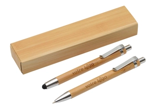 Set d'écriture, Stylo à bille et porte mine en bambou personnalisable