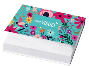 Post-it en papier FSC 80g avec couverture souple personnalisable