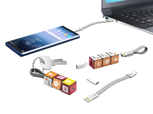 Rubik's mobile charging câble set - antistress personnalisable