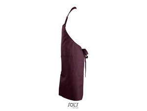 Tablier long avec poches en polyester et coton personnalisable
