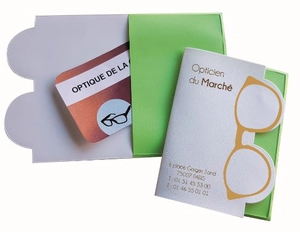 Porte carte vitale, 2 volets découpe lunettes personnalisable