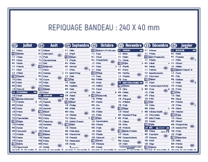 Calendrier bancaire 2025 PREMIUM 27 x 21 cm - 7 mois par face personnalisable