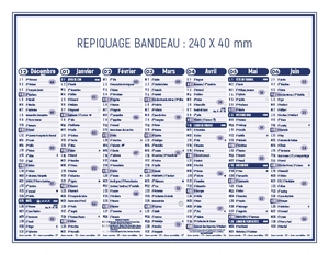 Calendrier bancaire 2025 PREMIUM 27 x 21 cm - 7 mois par face personnalisable