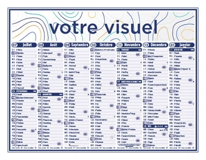 Calendrier bancaire 2025 PREMIUM 27 x 21 cm - 7 mois par face personnalisable