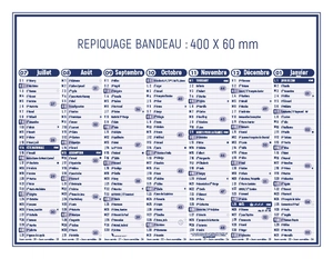 Calendrier bancaire 2025  PREMIUM 43 x 33 cm - 7 mois par face personnalisable