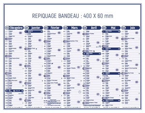 Calendrier bancaire 2025  PREMIUM 43 x 33 cm - 7 mois par face personnalisable