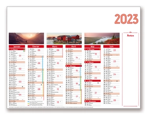 Calendrier Publicitaire Demi Format Recto Verso personnalisable