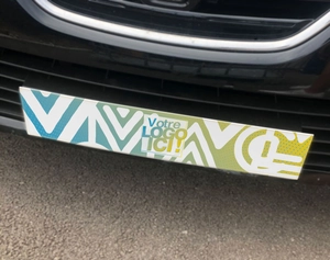 Cache plaque 100% personnalisable voiture 52x11 cm personnalisable