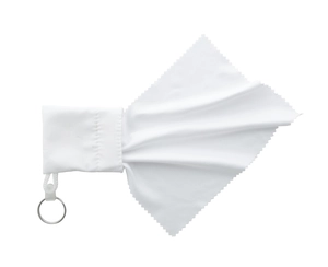 Essuie-lunettes en microfibre (180 g/m²) sur mesure - avec porte clés personnalisable