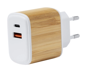 Chargeur mural avec port USB-A et USB-C - charge rapide personnalisable