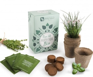 Coffret carton 4 pots de semis personnalisable