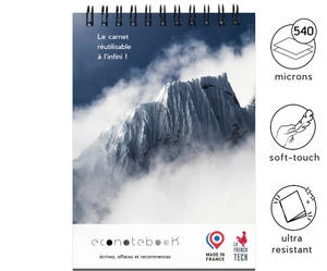 Carnet A6 réutilisable fabriqué en France - EcoNotebook personnalisable