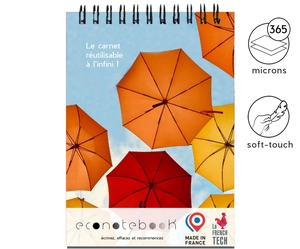 Carnet A6 réutilisable fabriqué en France - EcoNotebook personnalisable