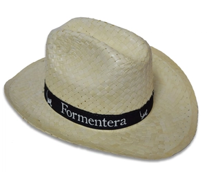 Chapeau 100% paille style COWBOY fabrication Espagne personnalisable