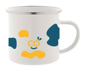 Mug vintage 350 ml personnalisé avec les bords en acier inoxydable personnalisable