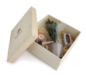 Coffret Chocolat avec plant de sapin et épices personnalisable